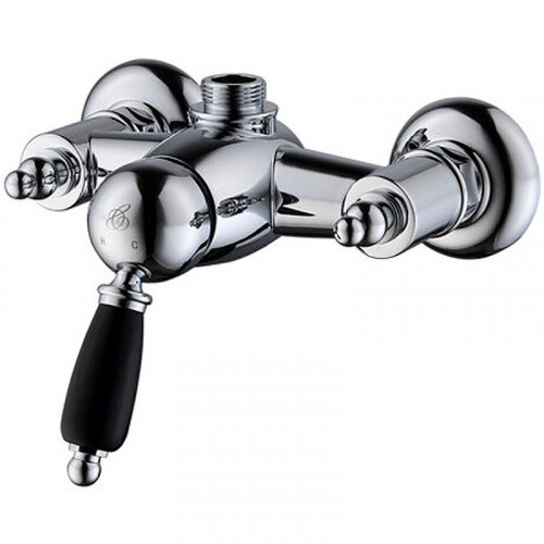 Смеситель для душа Caprigo Adria-Uno Black Edition 02B-517-crm Хром латунь на стену