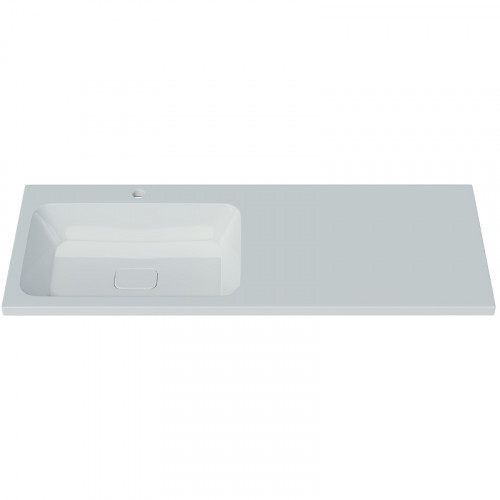 Раковина Orange 130 L ST-130RAL с местом под стиральную машину Белая искусственный камень (литьевой мрамор) с местом под стиральную машину, полувстраиваемая