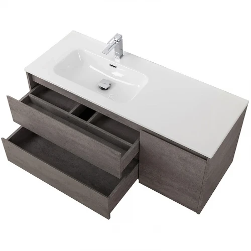 Тумба под раковину BelBagno Kraft 100 L KRAFT-1000-2C-1A-SO-CG-L подвесная Cemento Grigio МДФ / ЛДСП