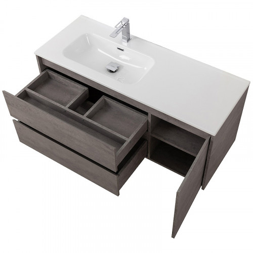 Тумба под раковину BelBagno Kraft 100 L KRAFT-1000-2C-1A-SO-CG-L подвесная Cemento Grigio МДФ / ЛДСП