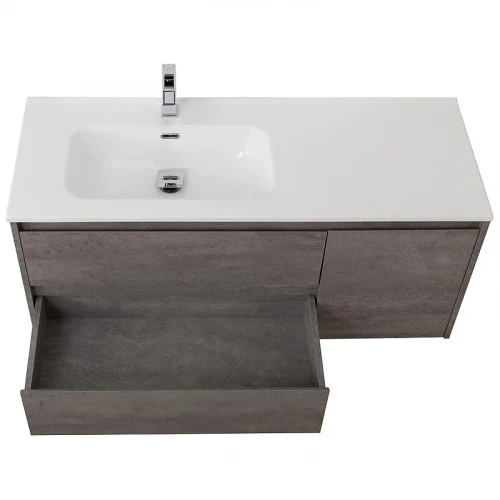 Тумба под раковину BelBagno Kraft 100 L KRAFT-1000-2C-1A-SO-CG-L подвесная Cemento Grigio МДФ / ЛДСП