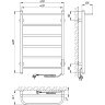 Электрический полотенцесушитель Laris Прайм ЧКЧ П6 400x600 R 73207593 Черный муар