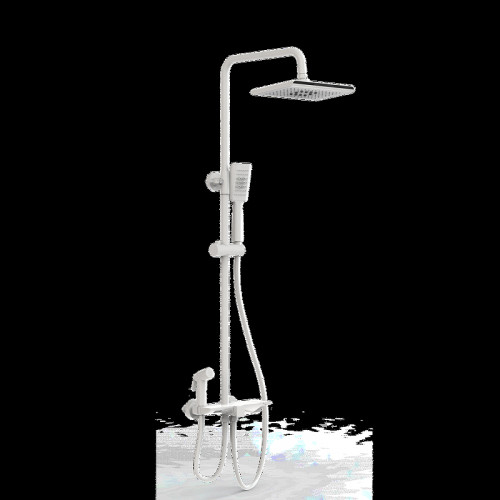 Душевая система Wonzon &amp; Woghand WW-B3310-MW с термостатом цвет Белый матовый