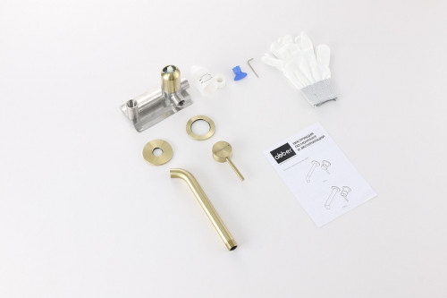 Смеситель для раковины Abber Wasser Kreis 316 AF8112BG-M цвет Золото брашированное