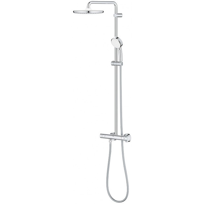 Душевая система Grohe Tempesta Cosmopolitan 26670000 с термостатом Хром пластик, латунь на стену