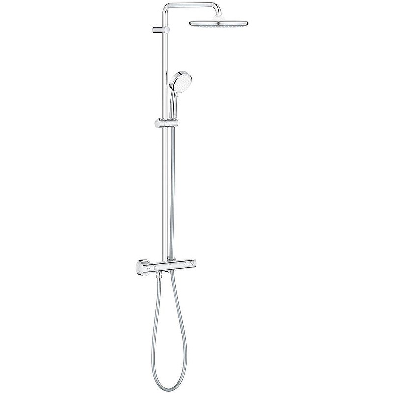 Душевая система Grohe Tempesta Cosmopolitan 26670000 с термостатом Хром пластик, латунь на стену