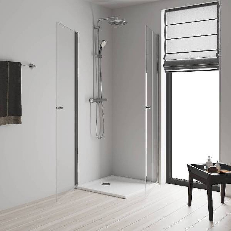 Душевая система Grohe Tempesta Cosmopolitan 26670000 с термостатом Хром пластик, латунь на стену
