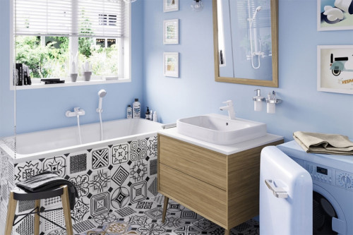 Смеситель для ванны Kludi Pure Easy 376819165 Белый Хром латунь на стену