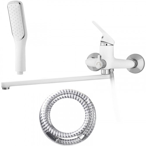 Смеситель для ванны Melodia della vita Moderno MDV35141_wt универсальный Белый латунь на стену