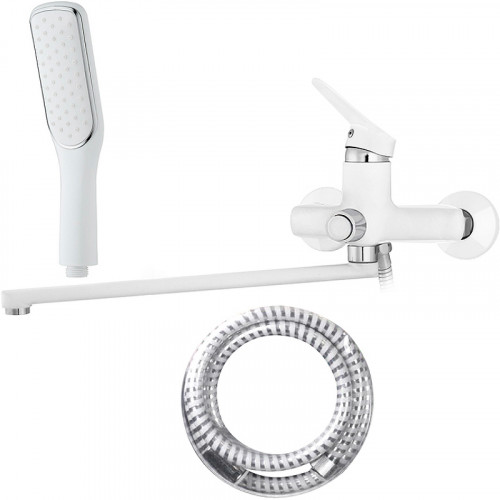 Смеситель для ванны Melodia della vita Moderno MDV35141_wt универсальный Белый латунь на стену