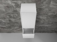 Шкаф пенал Style Line Стокгольм 36 ЛС-00002316 подвесной Белый рифленый софт МДФ / ЛДСП