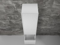Шкаф пенал Style Line Стокгольм 36 ЛС-00002316 подвесной Белый рифленый софт МДФ / ЛДСП