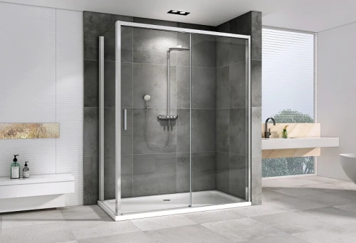 Душевой уголок Abber Komfort 170x90 AG93170-S92 профиль Хром стекло прозрачное