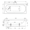 Стальная ванна Bette Form 180x80 2950-000 AD, AS с шумоизоляцией и антискользящим покрытием