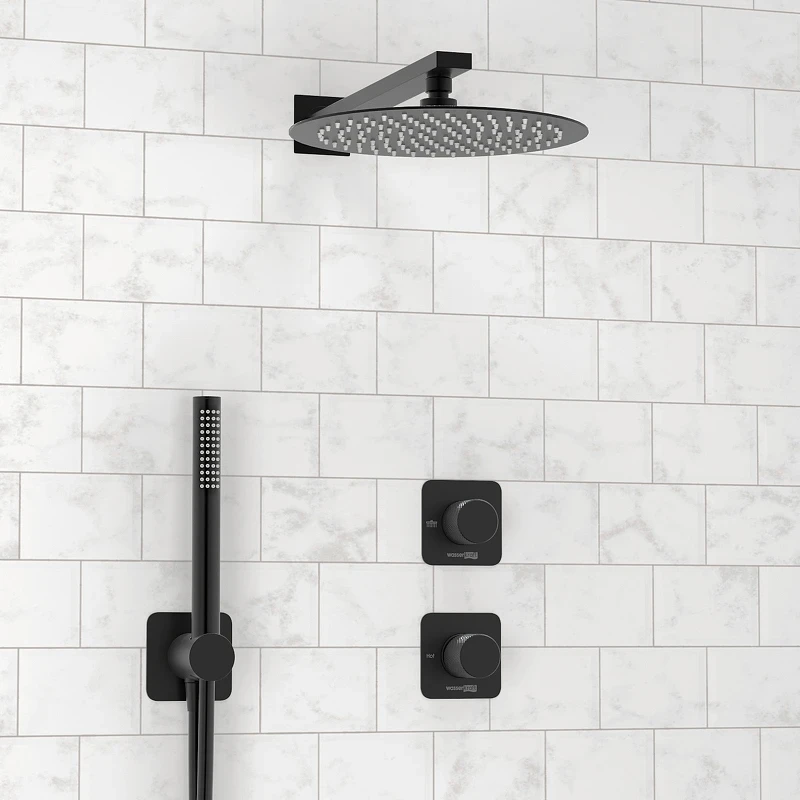 Душевая система WasserKRAFT Fulda A5251.299.219.258.302.242.217 Черная матовая латунь встраиваемый