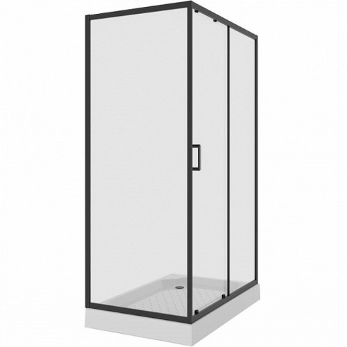 Душевой уголок Niagara Nova NG-6812-08 BLACK 120х80 профиль Черный стекло прозрачное