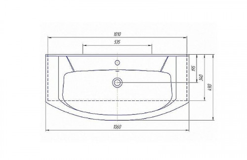 Раковина Aqwella Кировит Элеганс 1050 4620008197388 Белая