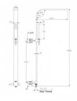 Душевая система Bravat Arc D224K-ENG Черная латунь на стену