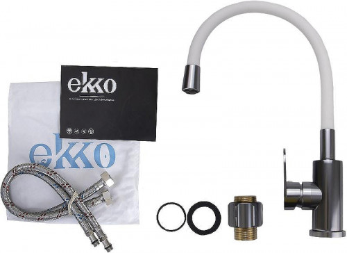 Смеситель для кухни Ekko E4264-7 Белый Сатин