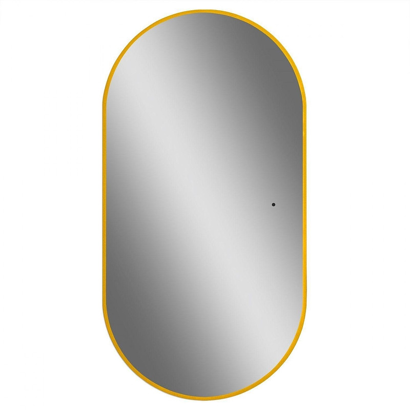 Зеркало Art&Max Torino 55 AM-Tor-550-1050-DS-Gold с подсветкой цвет Золото с бесконтактным выключателем