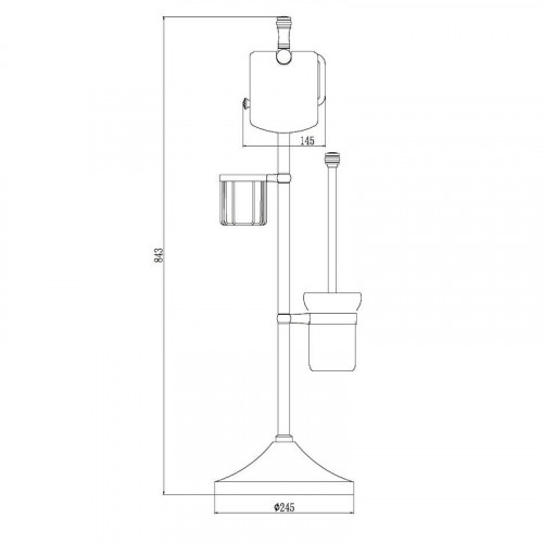 Напольная стойка Savol S-0Y580HB цвет Черный Золото