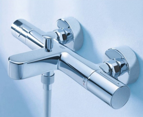 Смеситель для ванны Grohe Grohtherm 800 Cosmopolitan 34766000 с термостатом Хром латунь на стену
