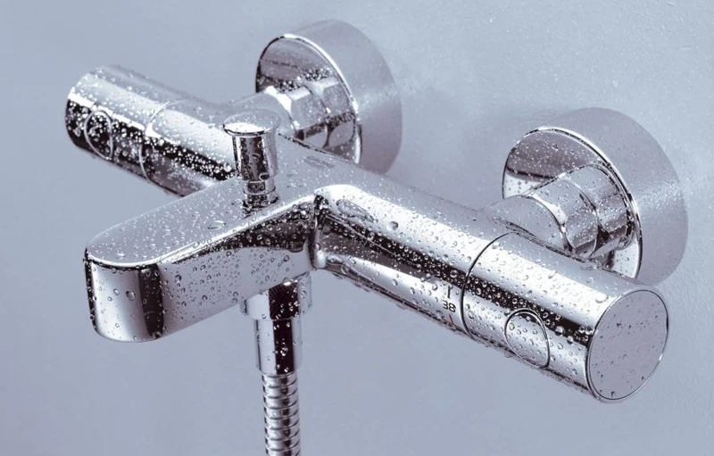 Смеситель для ванны Grohe Grohtherm 800 Cosmopolitan 34766000 с термостатом Хром латунь на стену
