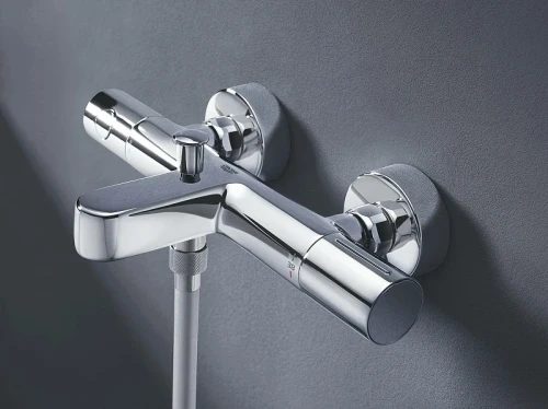 Смеситель для ванны Grohe Grohtherm 800 Cosmopolitan 34766000 с термостатом Хром латунь на стену