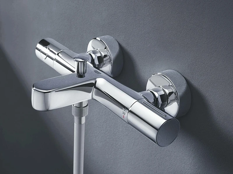 Смеситель для ванны Grohe Grohtherm 800 Cosmopolitan 34766000 с термостатом Хром латунь на стену