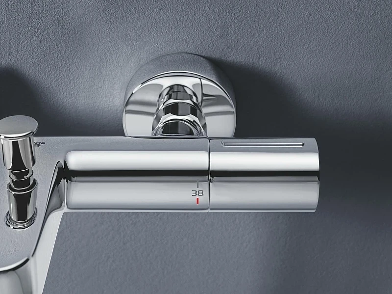 Смеситель для ванны Grohe Grohtherm 800 Cosmopolitan 34766000 с термостатом Хром латунь на стену