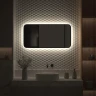 Зеркало Defesto Aura 100х50 DF 2965RH с подсветкой 28W-4500K/ИК - выключатель/Нейтральный белый свет/Черная рама