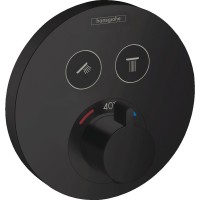 Смеситель для душа Hansgrohe ShowerSelect S 15743670 с термостатом Черный матовый латунь встраиваемый