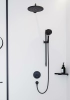 Смеситель для душа Hansgrohe ShowerSelect S 15743670 с термостатом Черный матовый латунь встраиваемый