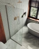 Душевая перегородка Maybah Glass MGD-701-2у 690х1950 в узком профиле Бронза стекло прозрачное