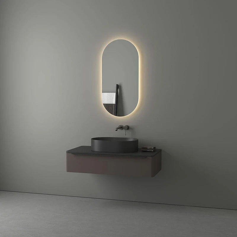 Зеркало Evoform Ledshine 50х100 BY 2598 с подсветкой 21,5 W - без выключателя - теплый белый свет