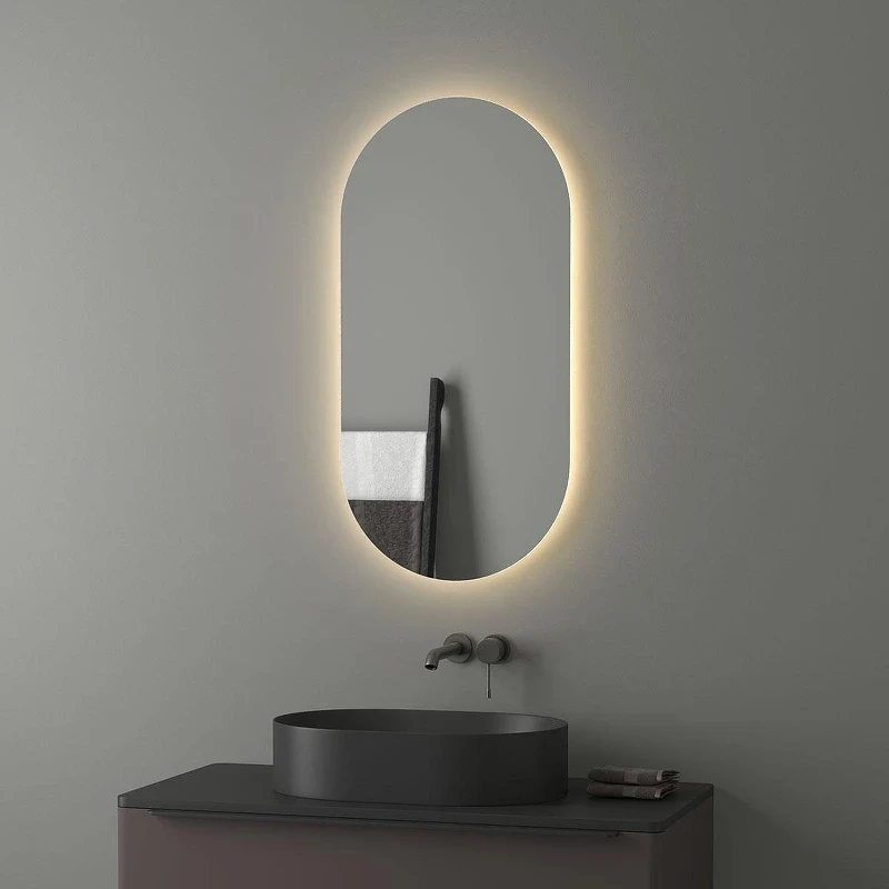 Зеркало Evoform Ledshine 50х100 BY 2598 с подсветкой 21,5 W - без выключателя - теплый белый свет
