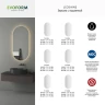 Зеркало Evoform Ledshine 50х100 BY 2598 с подсветкой 21,5 W - без выключателя - теплый белый свет