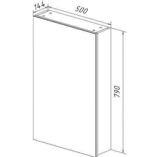 Зеркальный шкаф Lemark Universal 50 LM50ZS-U Белый глянец