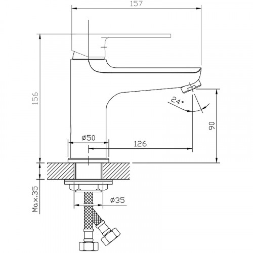 Смеситель для раковины ESKO Belgrade BD 26 Хром латунь