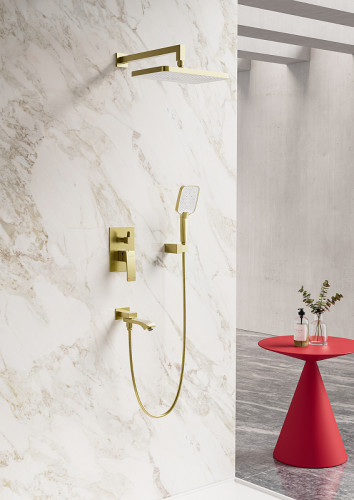 Душевая система Raglo R01.27.03 Золото матовое латунь встраиваемый