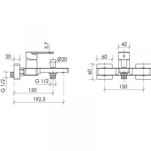 Смеситель для ванны Sancos Studio SC9018MB Черный матовый