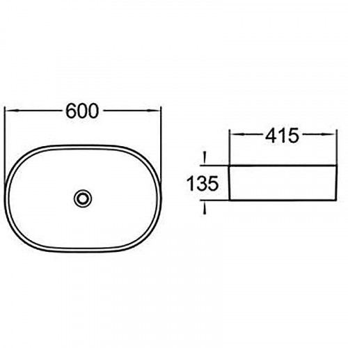 Раковина-чаша Azario 60 AZ-2143P SP Белая глянцевая