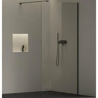 Душевая перегородка Ravak ST Walk-In Wall Air 90 GW9W70300Z1C профиль Черный стекло Transparent
