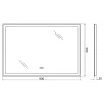 Зеркало BelBagno SPC-GRT-900-600-LED-TCH-WARM с подсветкой с подогревом с сенсорным выключателем