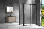 Душевой уголок Vincea Lugano 140х80 VSR-1L8014CLB-1 профиль Черный стекло прозрачное