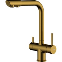Смеситель для кухни WasserKRAFT A8387 Золото матовое латунь