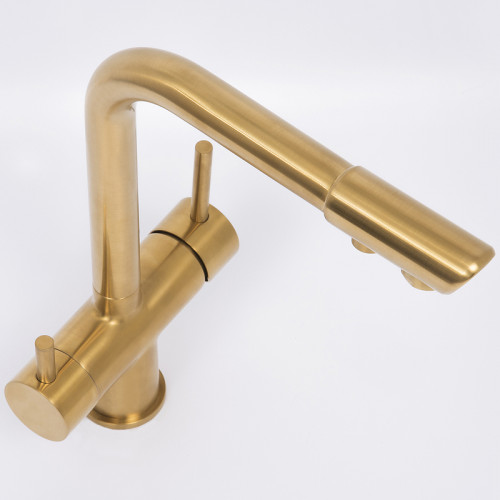 Смеситель для кухни WasserKRAFT A8387 Золото матовое латунь