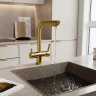 Смеситель для кухни WasserKRAFT A8387 Золото матовое латунь