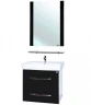 Зеркало Bellezza Рокко 50 4613706030040 с полкой Черное