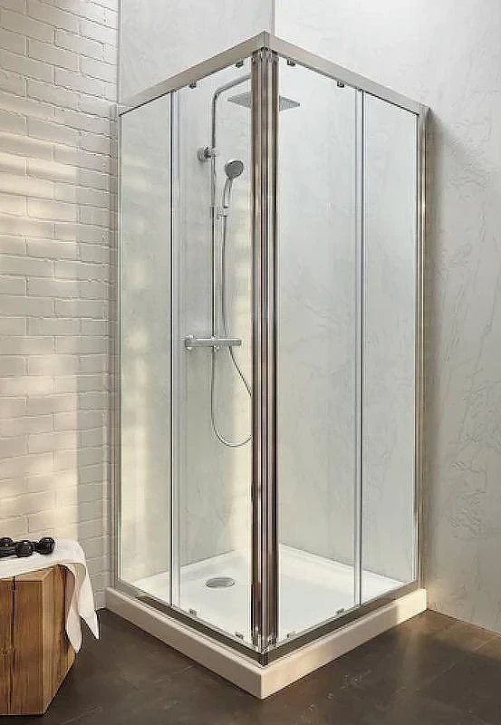 Душевой уголок Jacob Delafon Serenity 90x90 E14A90-GA профиль Хром стекло прозрачное